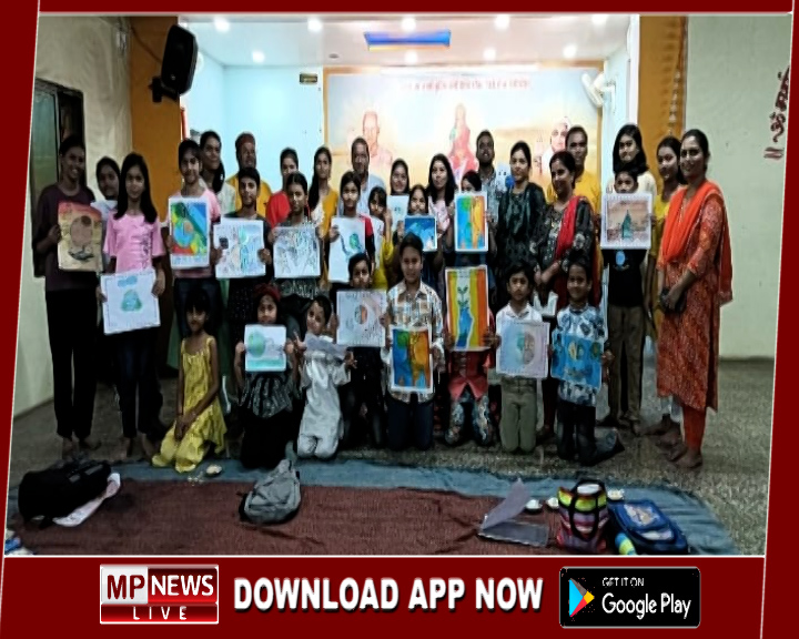 गायत्री शक्तिपीठ के द्वारा पर्यावरण संरक्षण के लिए चित्रकला प्रतियोगिता का किया गया आयोजन