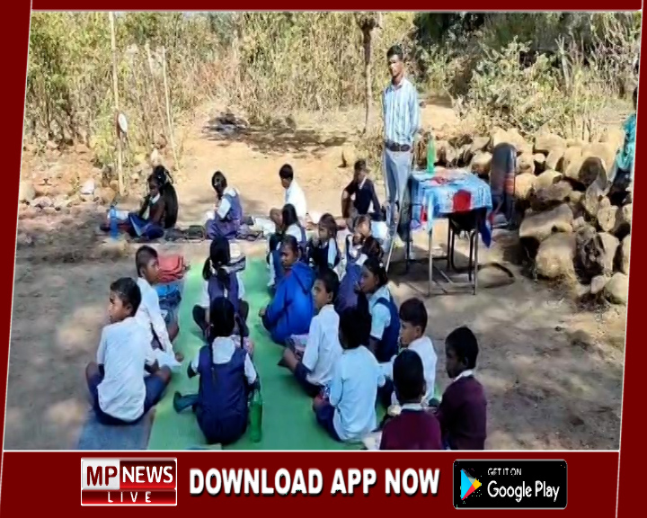 घास की झोपडी में अपना भविष्य सवार रहे नौनिहाल, ग्राम नेटी टोला में स्कूल भवन के लिए मोहताज है बच्चे